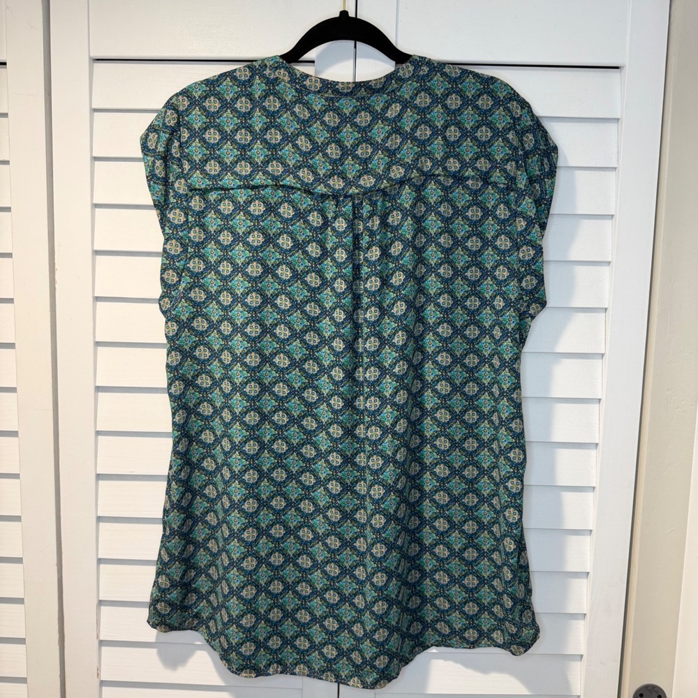 Daniel Rainn Geometric Print Button Front Blouse … - image 5